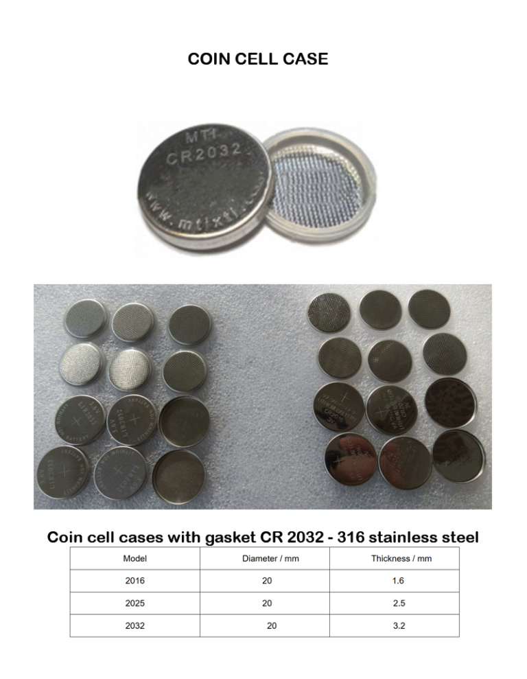 Coin Cell Case | Spring and Spacer – AIBS | Innovative Solutions in ...