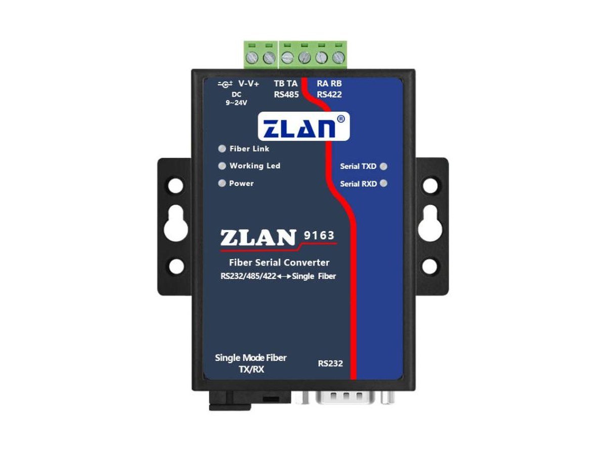 Serial to fibre point-to-point converter