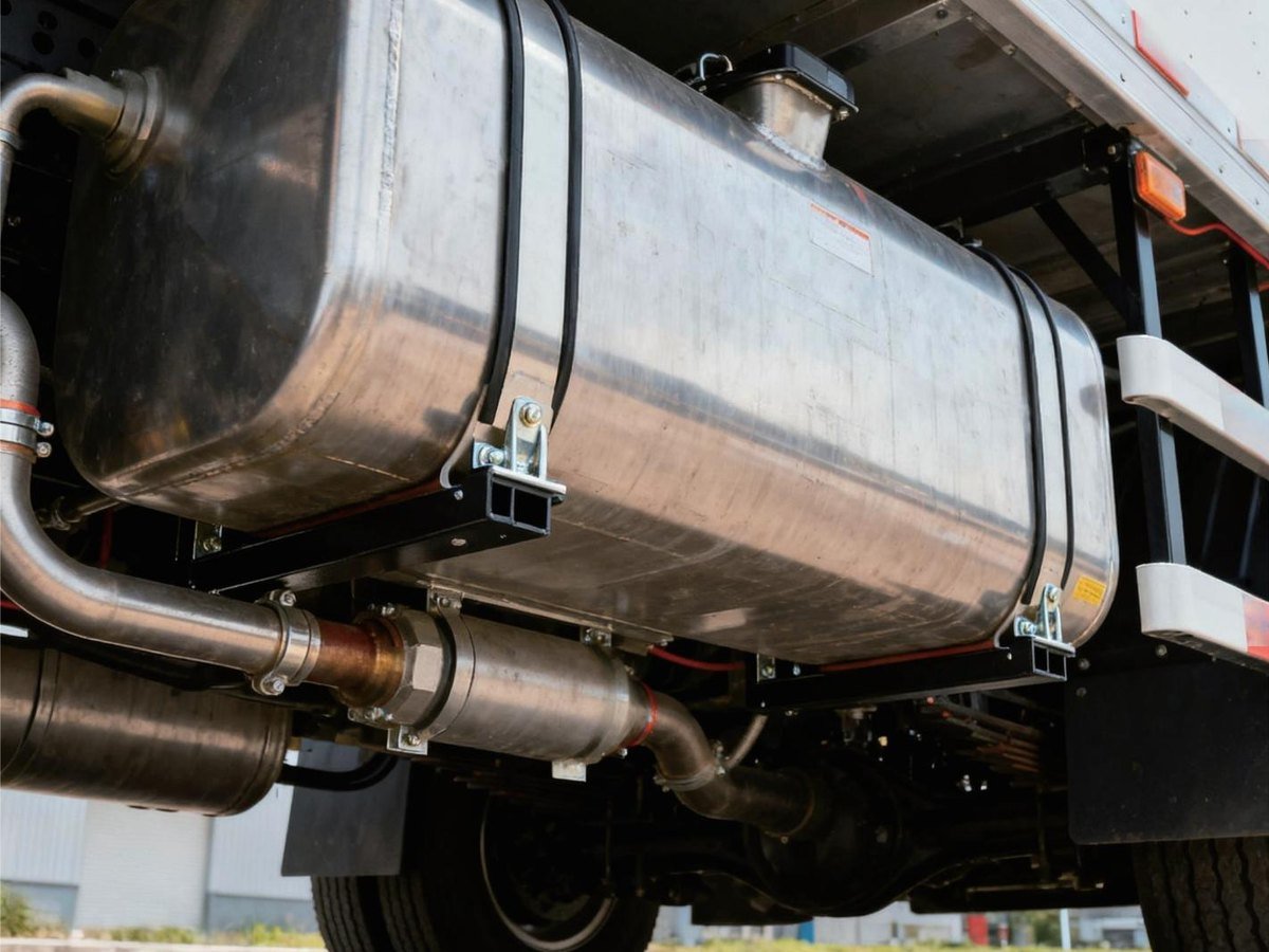 Fuel tank level monitoring on a truck