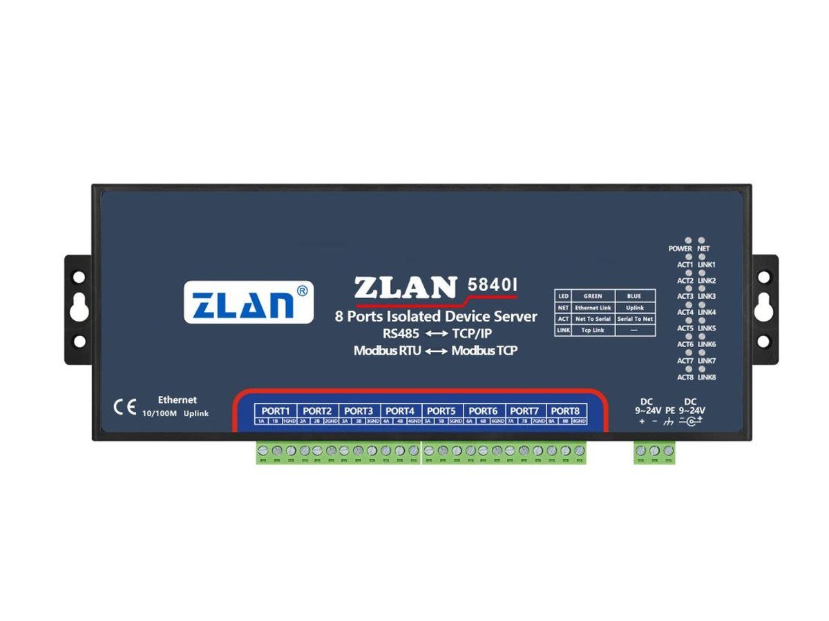 8-port isolated serial server