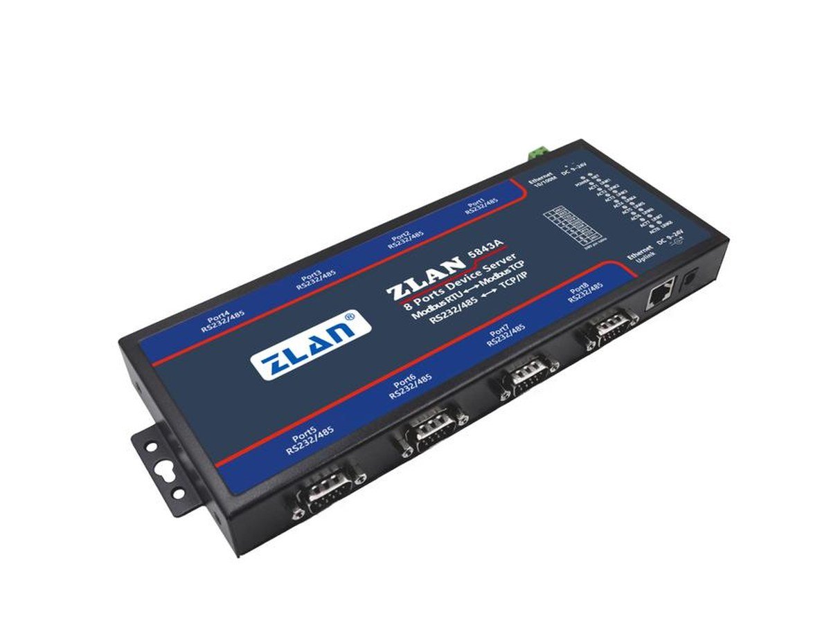 8-Port Serial Port Servers RS232, RS485, RS422 with Isolation and Single or Multiple IP