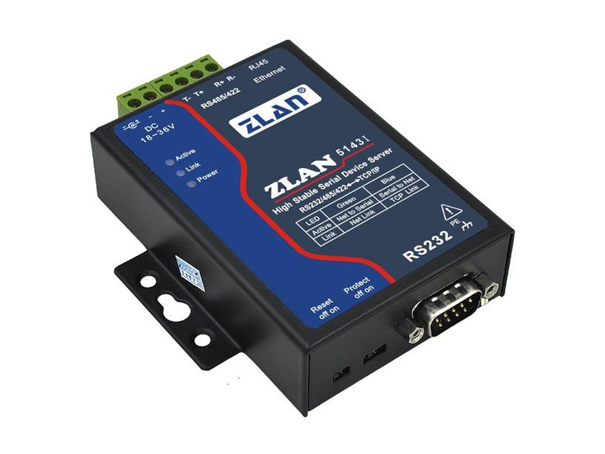 Isolated single serial port server