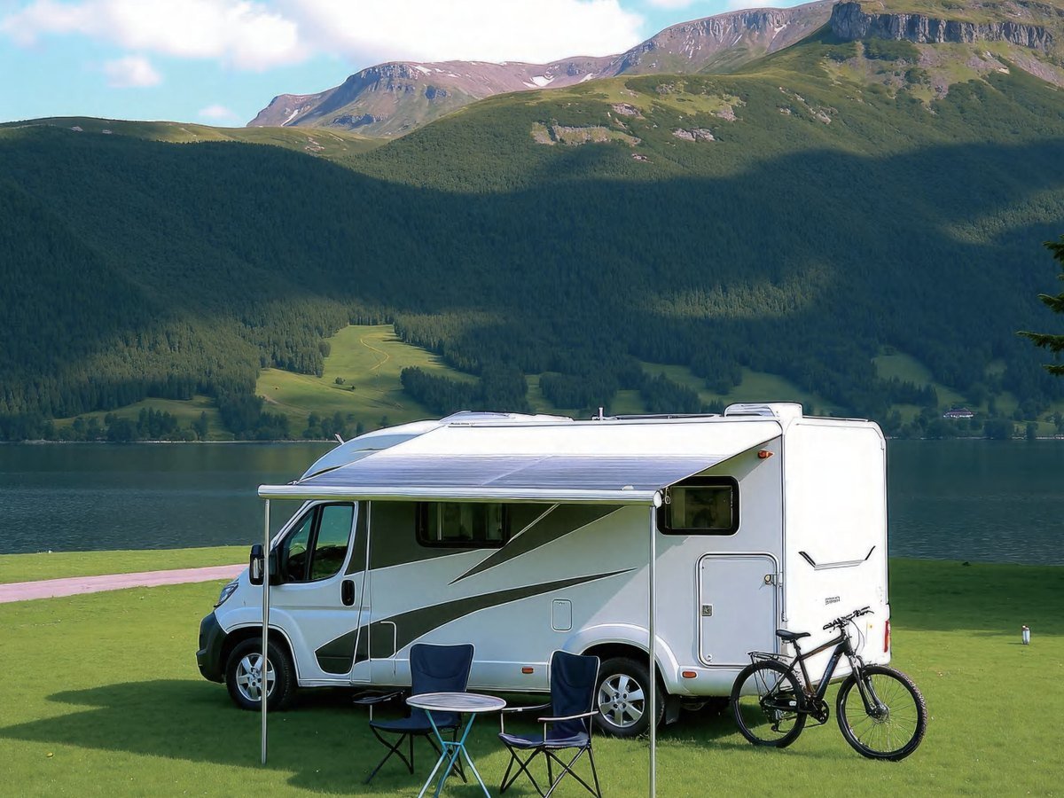 Water tank level sensing in a caravan
