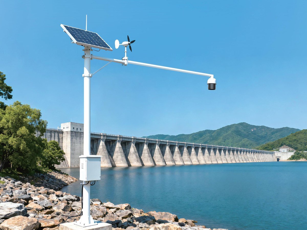 Water level station at a dam