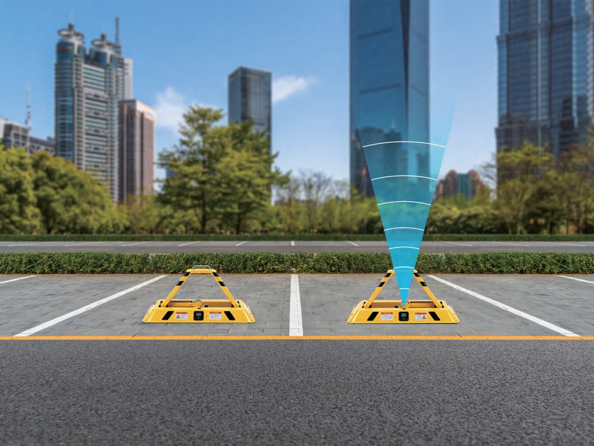 Ultrasonic sensor detecting cars in parking spaces