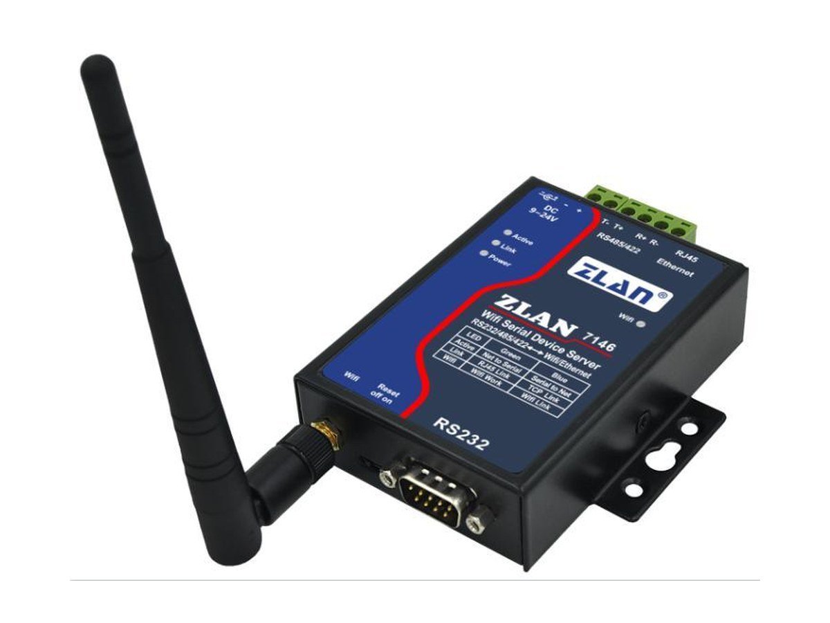 WiFi Serial Servers: RS232, RS485 and RS422 to WiFi with Network Port (2.4 GHz and 5.8 GHz)