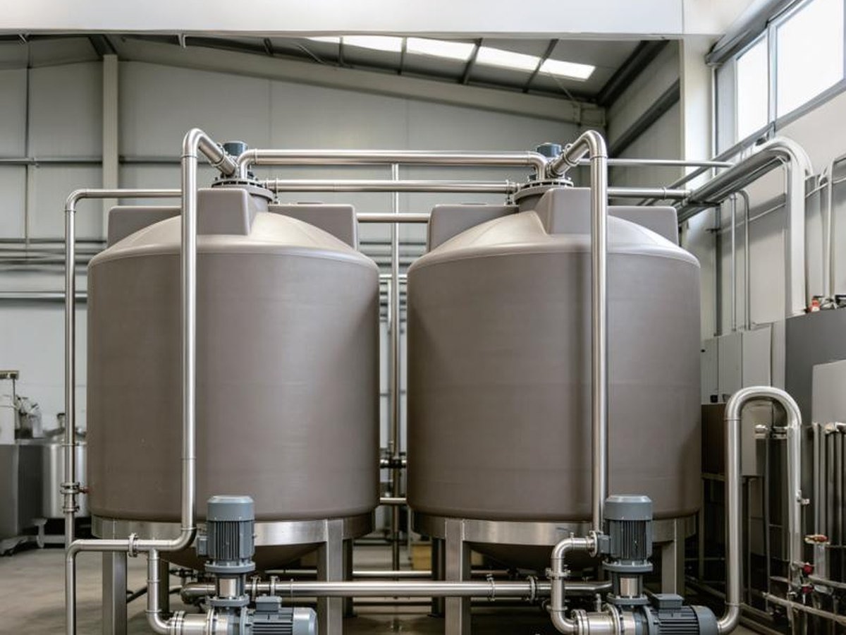 Storage tanks in a plant