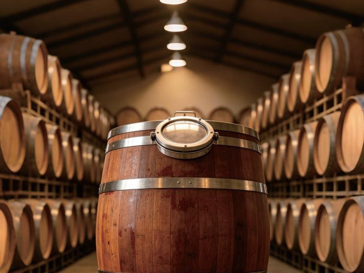 Wine barrel level monitoring